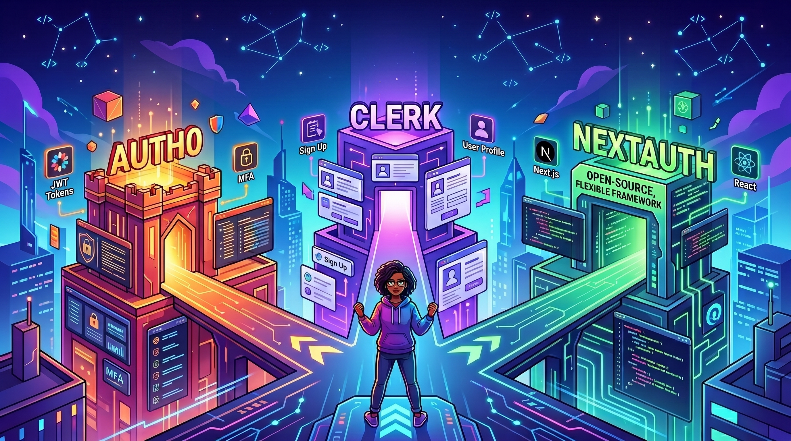 Clerk vs Auth0 vs NextAuth Compared